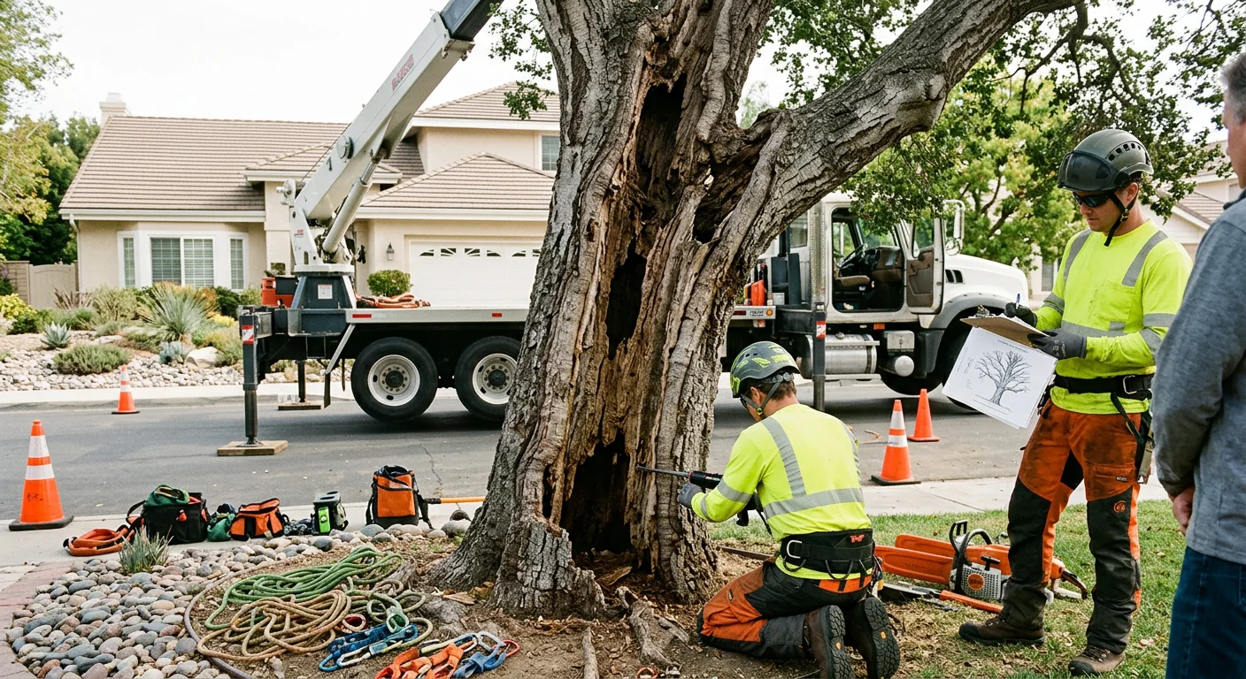 Cavity-Decayed Trunk Removed From a Front Yard