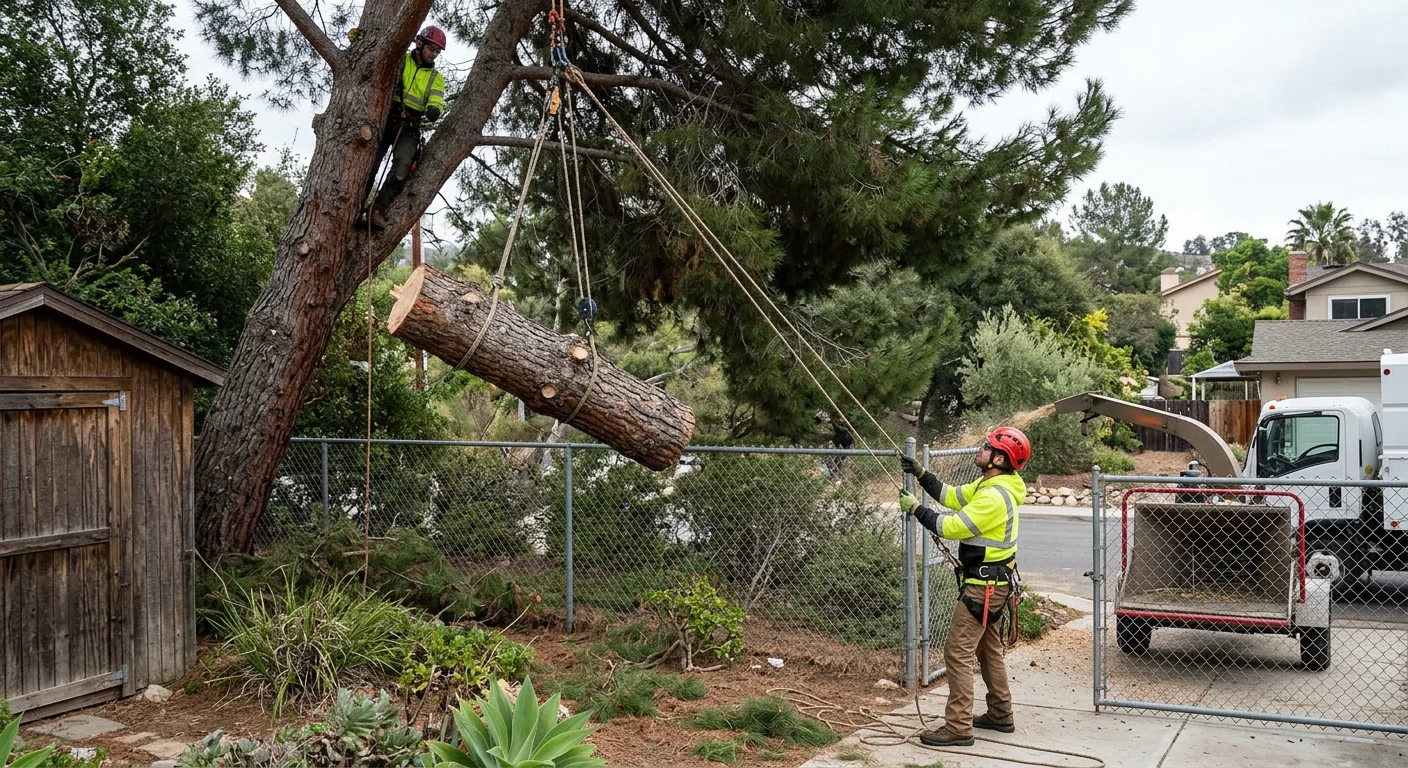 Storm-Damaged Pine Sectional Takedown