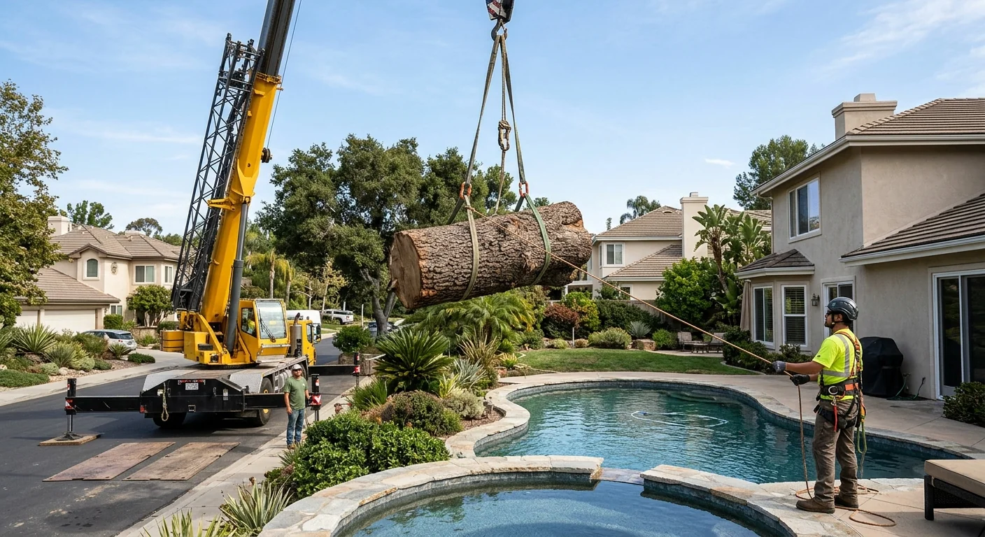 Crane-Assisted Removal Over Pool
