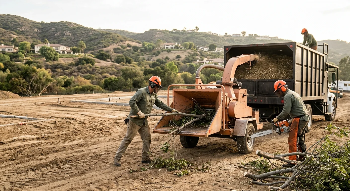 Cleared residential parcel graded and ready for construction in Westlake Village