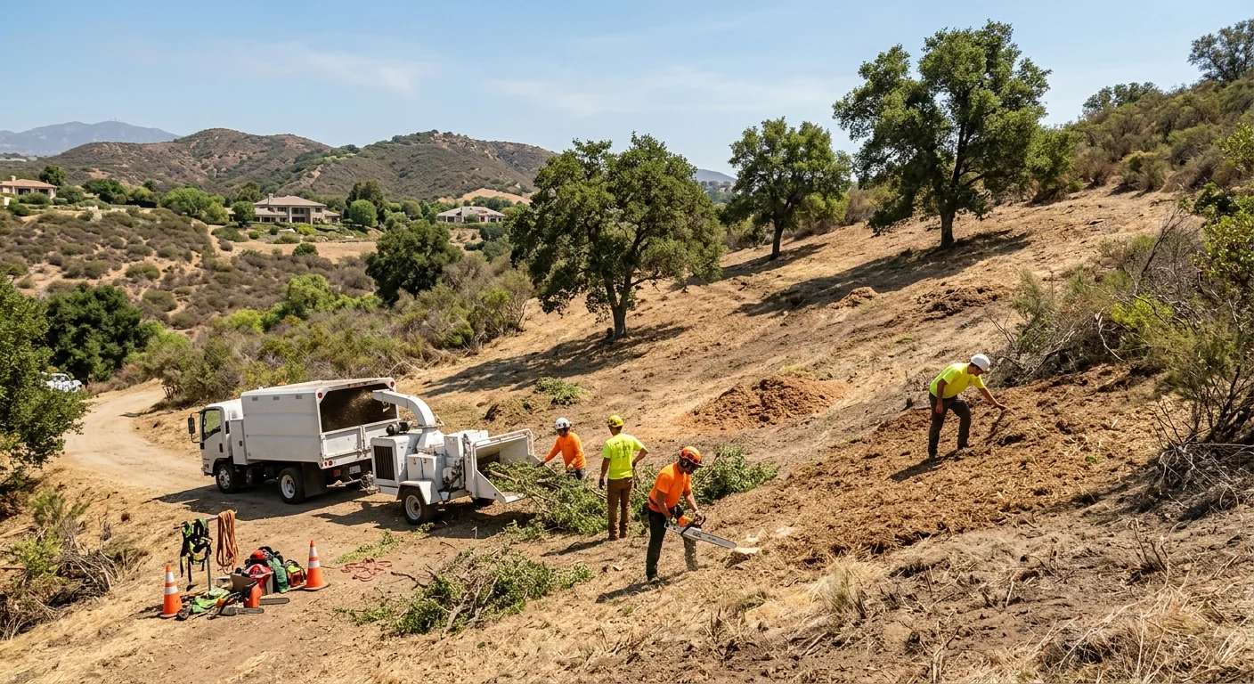 Hillside Fuel-Load Reduction Near Open Space