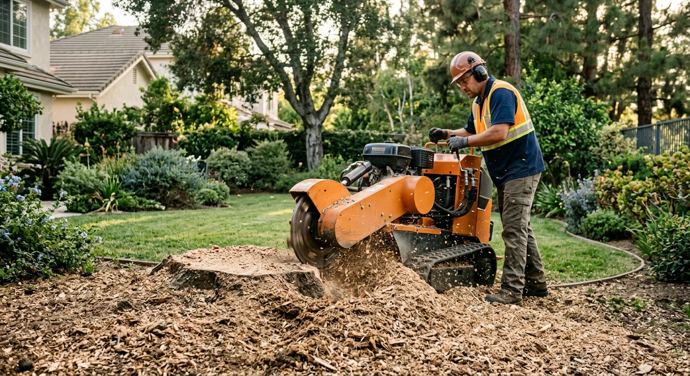 Stump Grinding After Storm Removal