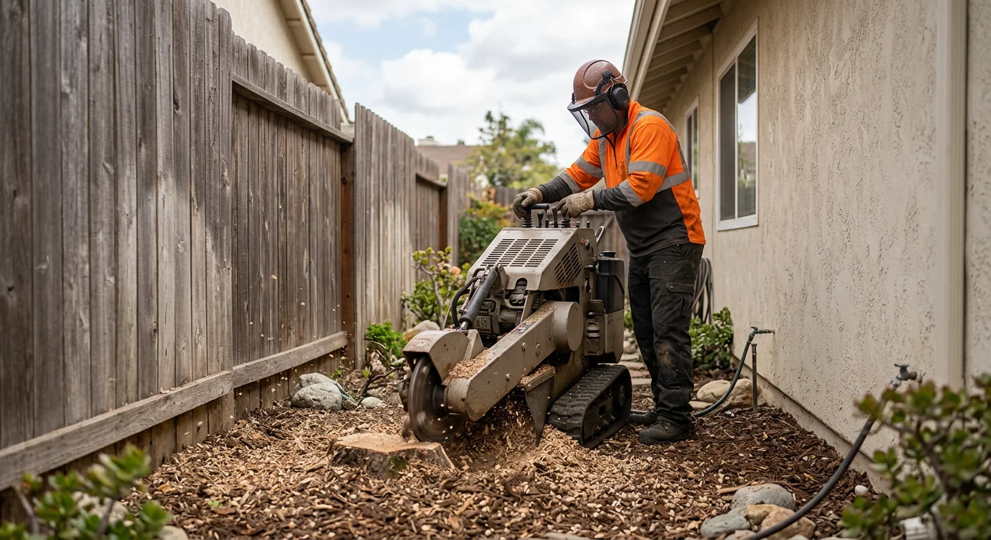 Narrow Gate Access Stump Grinding