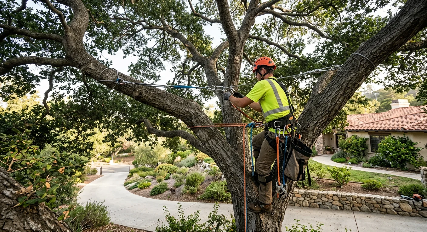Mature Oak Canopy Cabling on a Residential Lot