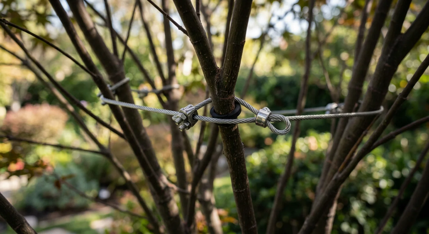 Dynamic Cabling System in a Multi-Stem Ornamental Tree