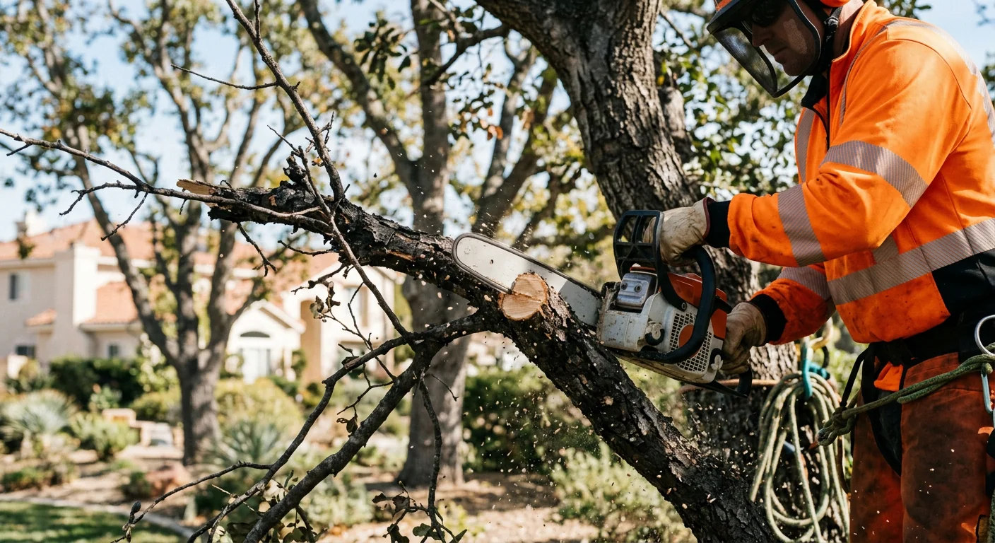 Dead Canopy Removal in Residential Yard